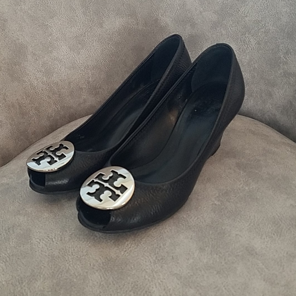 Black Tory Burch Wedges